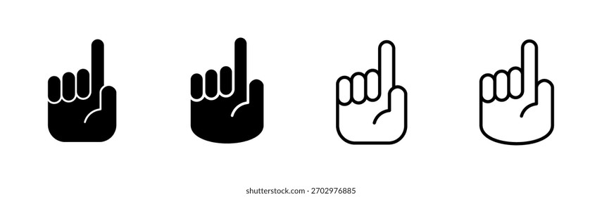 Hand icon set. hand vector icon, palm,click