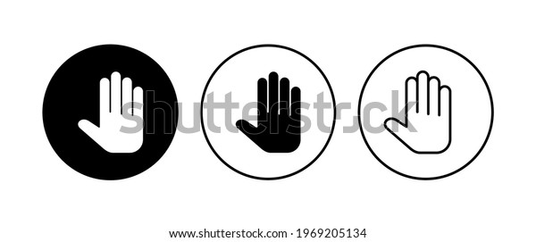 Hand Icon Set Hand Vector Icon Stock Vector (Royalty Free) 1969205134 ...