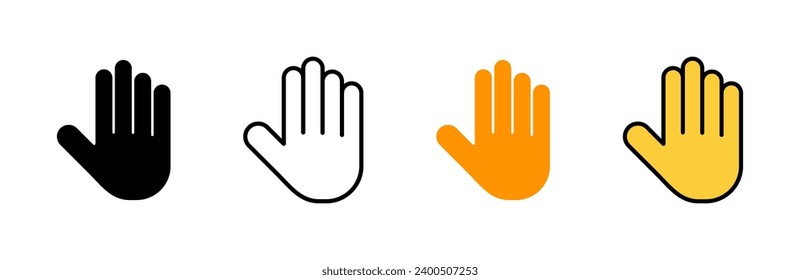 Hand icon set vector. hand sign and symbol. hand gesture