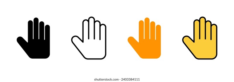 vector conjunto de iconos de mano. símbolo y signo de la mano. gesto de mano
