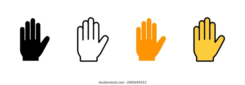 Hand icon set vector. hand sign and symbol. hand gesture