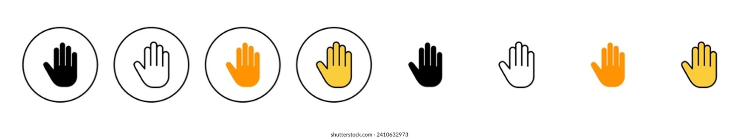 Hand icon set vector. hand sign and symbol. hand gesture