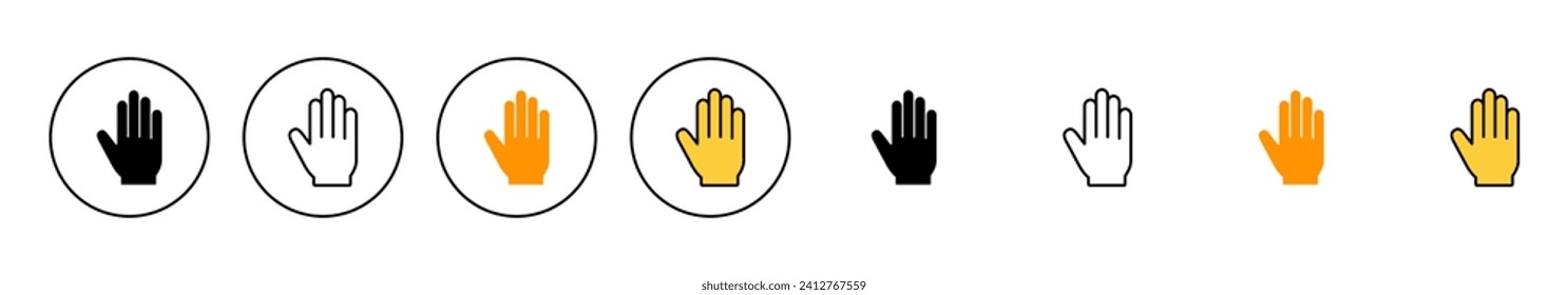 Hand icon set vector. hand sign and symbol. hand gesture