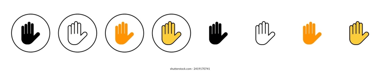 Hand icon set vector. hand sign and symbol. hand gesture