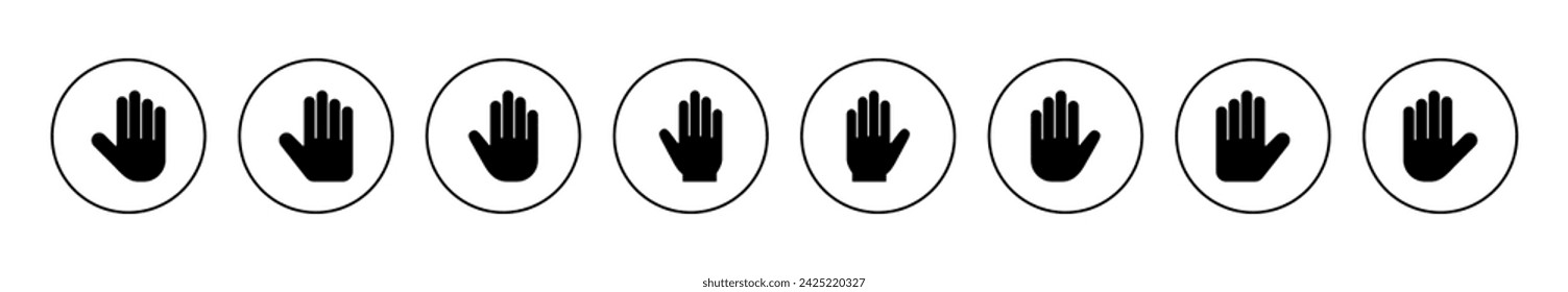 Hand icon set vector. hand sign and symbol. hand gesture