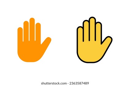 Hand icon set  for web and mobile app. hand sign and symbol. hand gesture