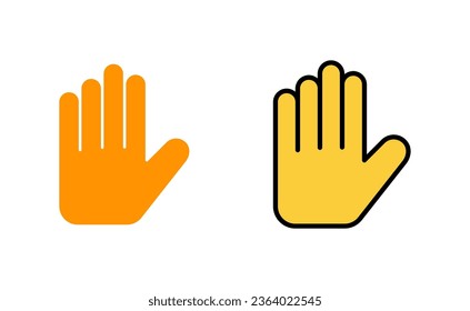 Hand icon set  for web and mobile app. hand sign and symbol. hand gesture