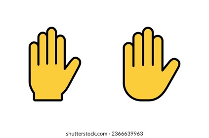 Hand icon set  for web and mobile app. hand sign and symbol. hand gesture