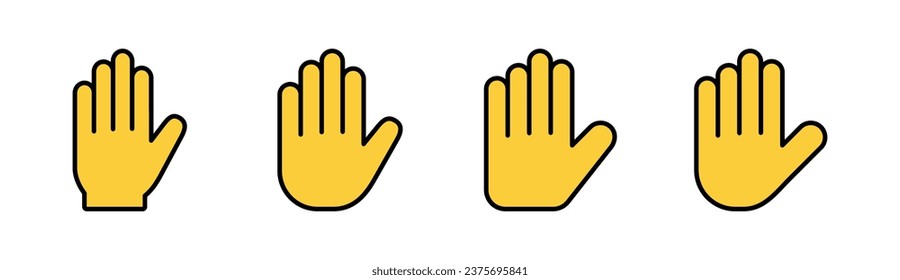 Juego de iconos de mano para la aplicación web y móvil. símbolo y signo de la mano. gesto de mano