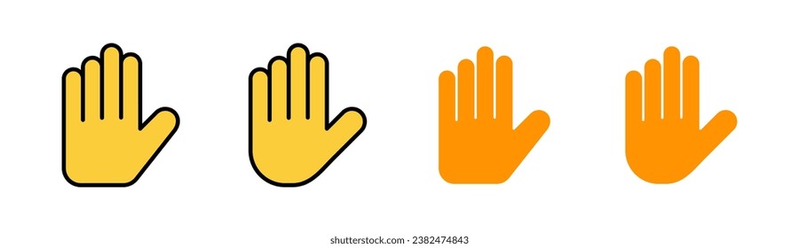 Hand icon set  for web and mobile app. hand sign and symbol. hand gesture