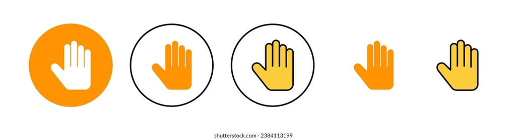 Hand icon set  for web and mobile app. hand sign and symbol. hand gesture