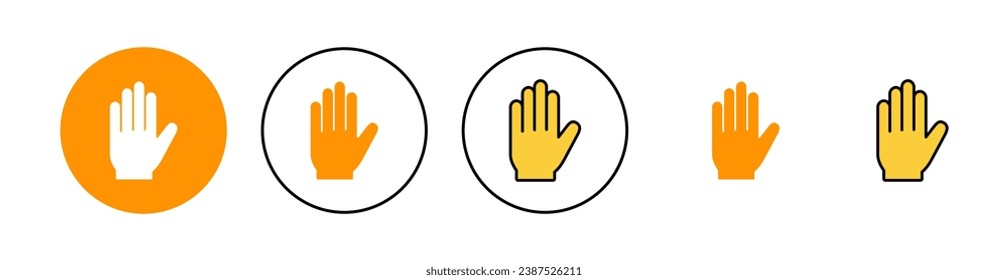Hand icon set  for web and mobile app. hand sign and symbol. hand gesture