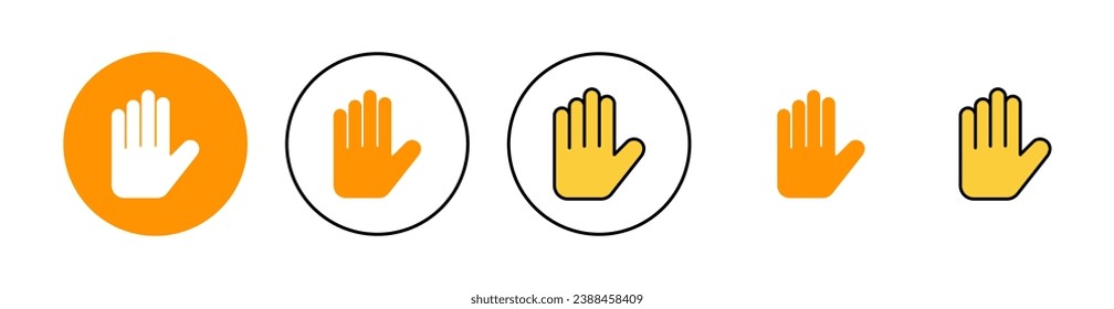 Hand icon set  for web and mobile app. hand sign and symbol. hand gesture