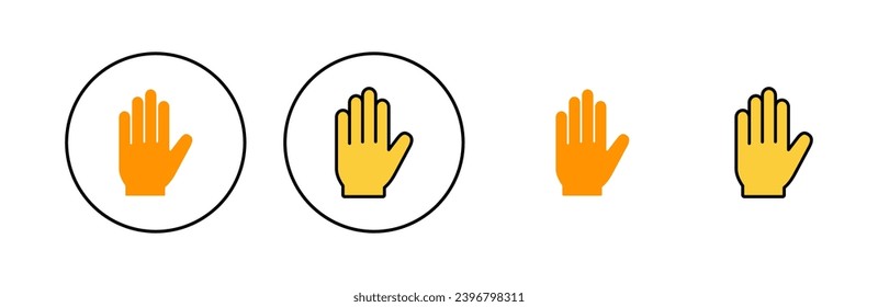 Juego de iconos de mano para la aplicación web y móvil. símbolo y signo de la mano. gesto de mano