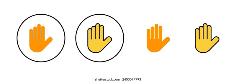 Hand icon set  for web and mobile app. hand sign and symbol. hand gesture