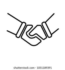 hand icon, hand shake icon in trendy flat design