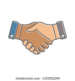 hand icon, hand shake icon in trendy flat design 