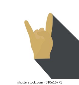 hand icon shows the "rock"