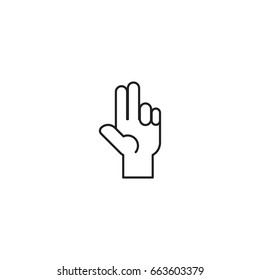 hand icon. sign design
