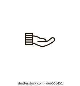 hand icon. sign design