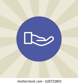 hand icon. sign design. background