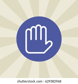hand icon. sign design. background
