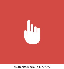 hand icon. sign design. red background
