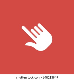 hand icon. sign design. red background