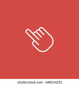 hand icon. sign design. red background