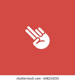hand icon. sign design. red background