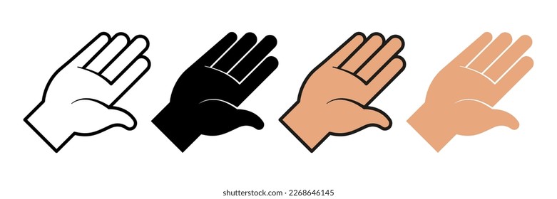 Hand icon. sign for mobile concept and web design. vector illustration
