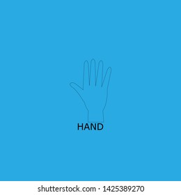 hand icon sign signifier vector