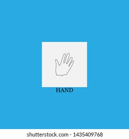 hand icon sign signifier vector