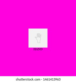hand icon sign signifier vector