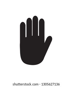 Hand Icon. Hand Sign Stop.Vector Illustration