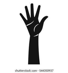 Hand icon. Simple illustration of hand vector icon for web