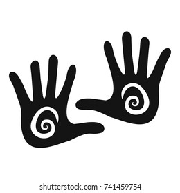 Hand icon. Simple illustration of hand vector icon for web