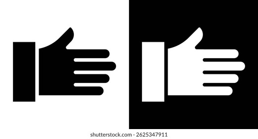 Hand icon simple line vector. Symbol, logo.