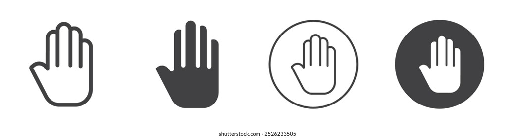 Hand icon Simple outline vector logo