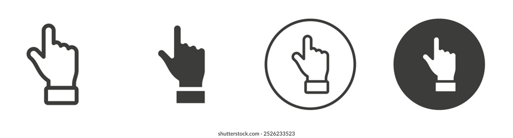 Hand icon Simple outline vector logo