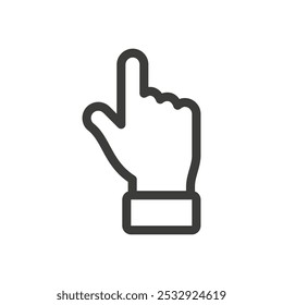 Ícone de mão Simples contorno do logotipo do vetor