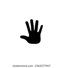 Hand icon. Simple style hand company big sale poster background symbol. Hand brand logo design element. Hand t-shirt printing. Bread vector for sticker.