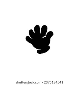 Hand icon. Simple style hand company big sale poster background symbol. Hand brand logo design element. Hand t-shirt printing. Bread vector for sticker.