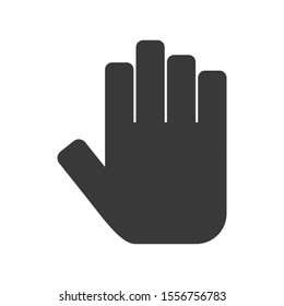 Hand icon in simple vector style