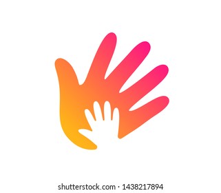 Hand Icon. Social Responsibility Sign. Honesty, Collaboration Symbol. Classic Flat Style. Gradient Social Responsibility Icon. Vector