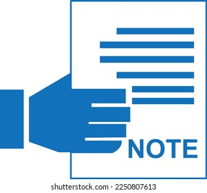 Icono de mano, icono de diseño de fondo vector azul