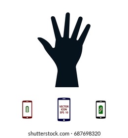 hand icon, stock vector illustration flat design style