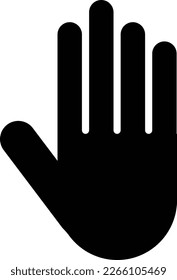 icono de mano. icono de detenerse en el fondo blanco. Ilustración vectorial.