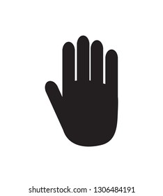 Hand icon. Stop hand sign. No entry hand sign. Vector illustration