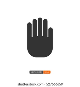 Hand icon. Stop sign. Vector illustration eps.10